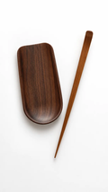 Black Walnut Cha He (Tea Presenter) with Tea Needle