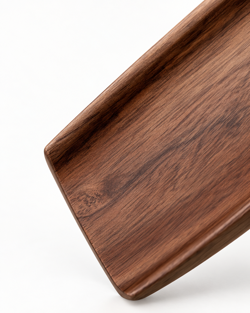Black Walnut Cha He (Tea Presenter) with Tea Needle