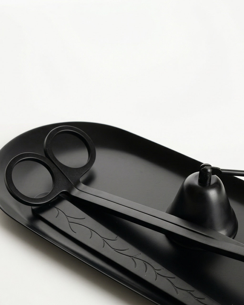 Premium 4-Piece Matte Black Candle Accessory Set