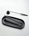 Premium 4-Piece Matte Black Candle Accessory Set