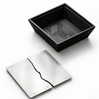 Compact Charred Wood Gong Fu Tea Tray with  Hidden Water Reservoir