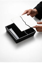 Compact Charred Wood Gong Fu Tea Tray with  Hidden Water Reservoir