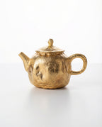 Wood-Fired Gold Glazed Ceramic Gongfu Teapot, 95ml
