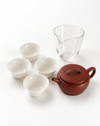 Gongfu Tea Set with Han Wa Shape Teapot - 100 ml (4 Cups + Fairness Pitcher)