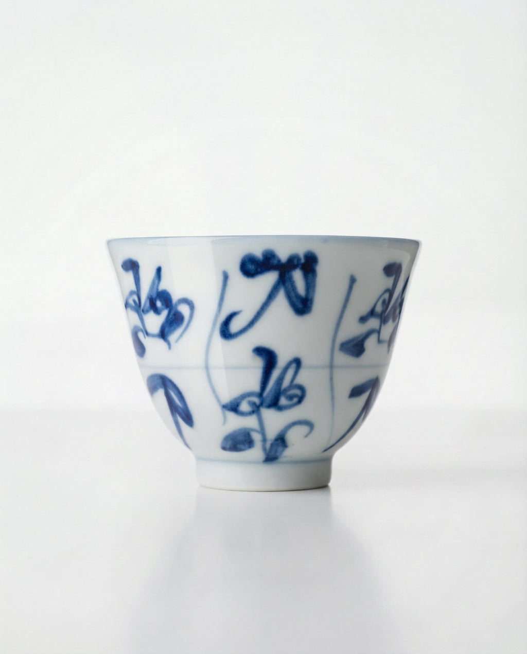 Hand-Painted Chinese Blue & White Porcelain Tea Cup, 85 ml