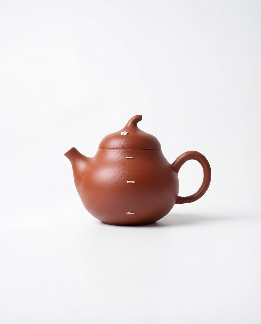 Handmade Yixing Zhu Ni Clay Teapot with Silver Inlay – Xi Shi Pear Shape, 130ml
