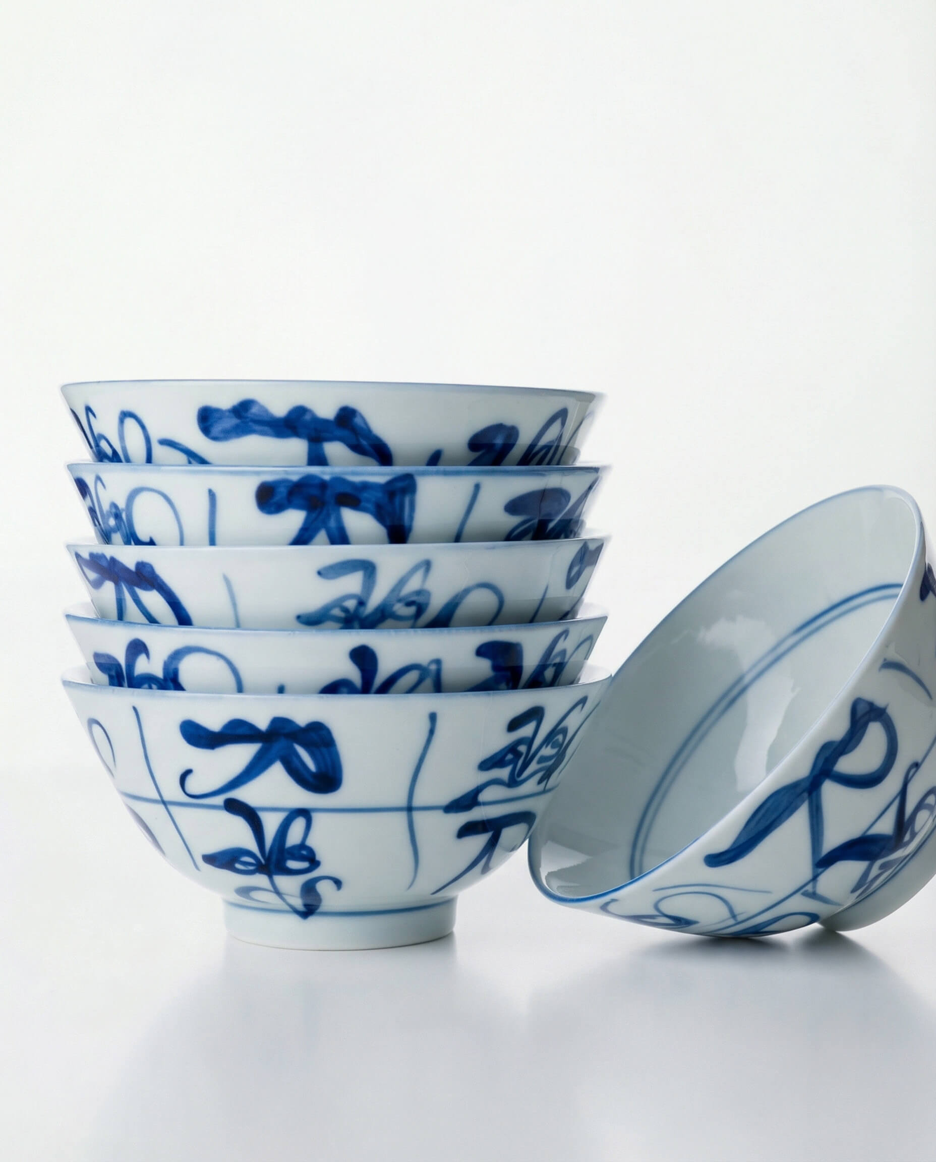 Hand-Painted Large Chinese Blue & White Porcelain Tea Cup, 200 ml