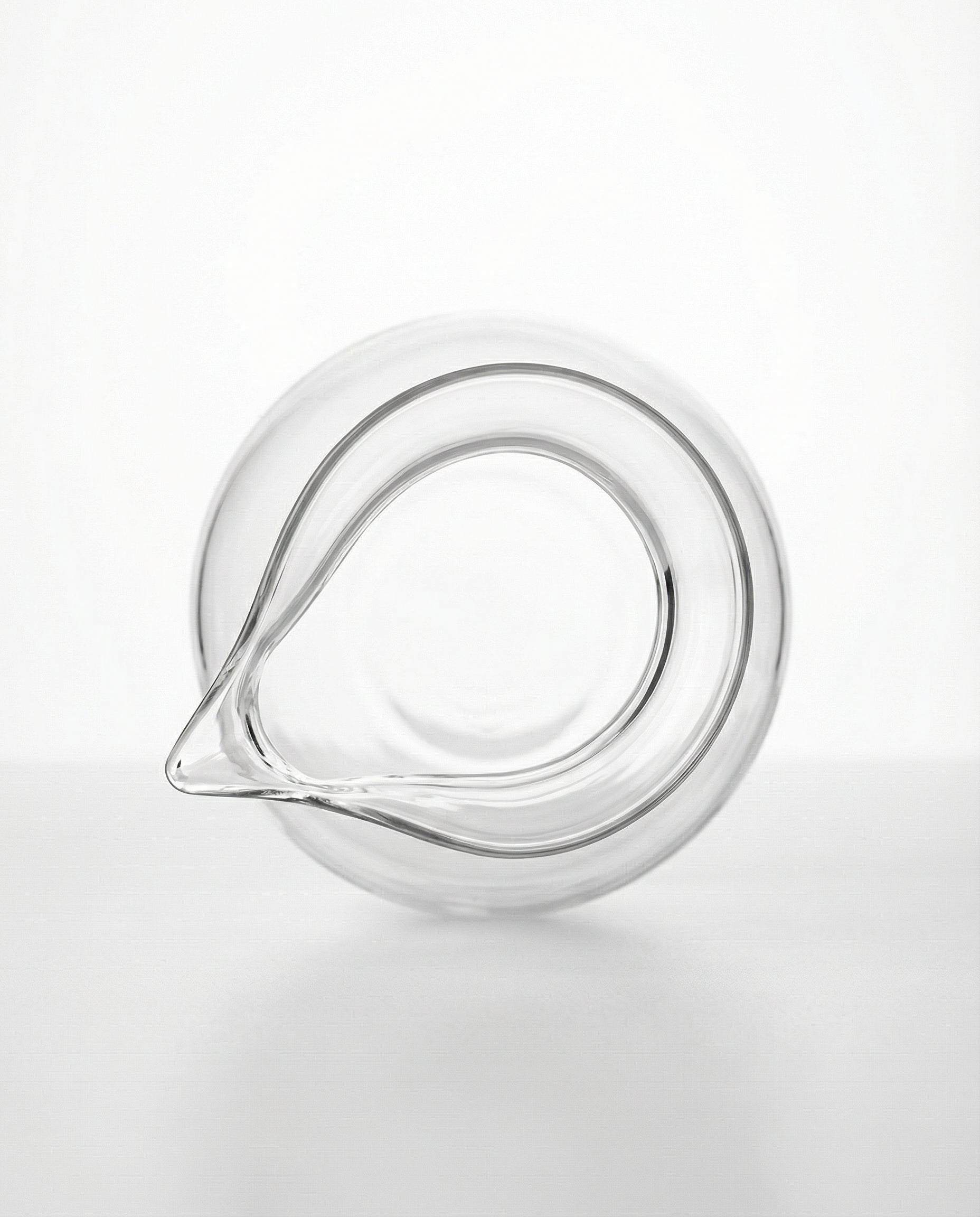 Handmade Round Borosilicate Glass Fair Cup Tea Pitcher, 240ml