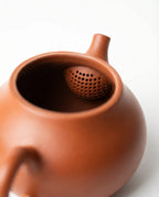 Handmade Yixing Zhu Ni Clay Teapot with Silver Inlay – Xi Shi Pear Shape, 130ml