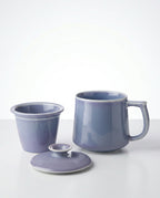 Japanese Style Ceramic Tea Mug with Infuser & Lid – Lilac 300 ml