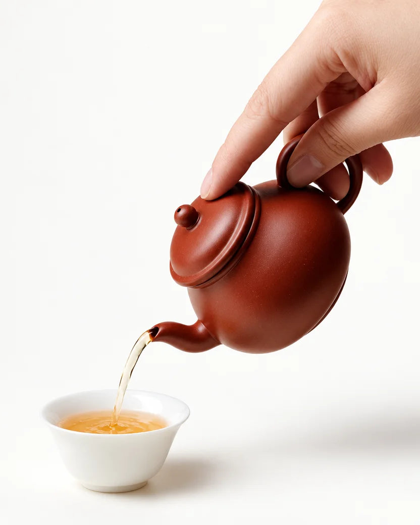 Jianliu Pear-Shaped Handmade Yixing Purple Clay Teapot, 100 ml