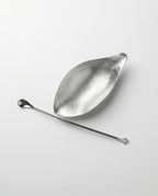 Silver Lotus Leaf Cha He (Tea Presenter) with Tea Needle