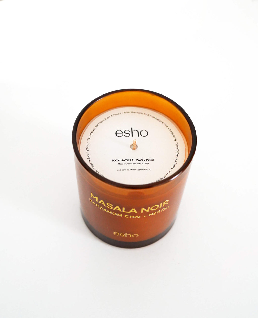 Masala Noir - Soy & Beeswax Scented Luxury Candle, 220g