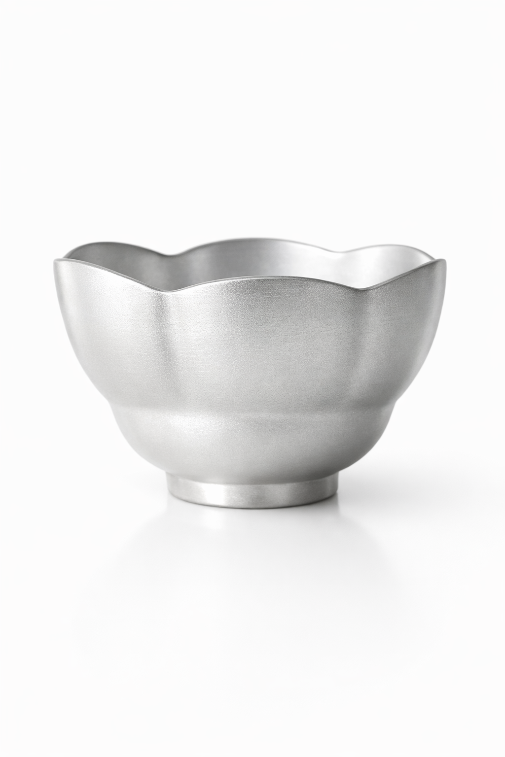 Silver Petal Shape Gongfu Tea Bowl,  120ml