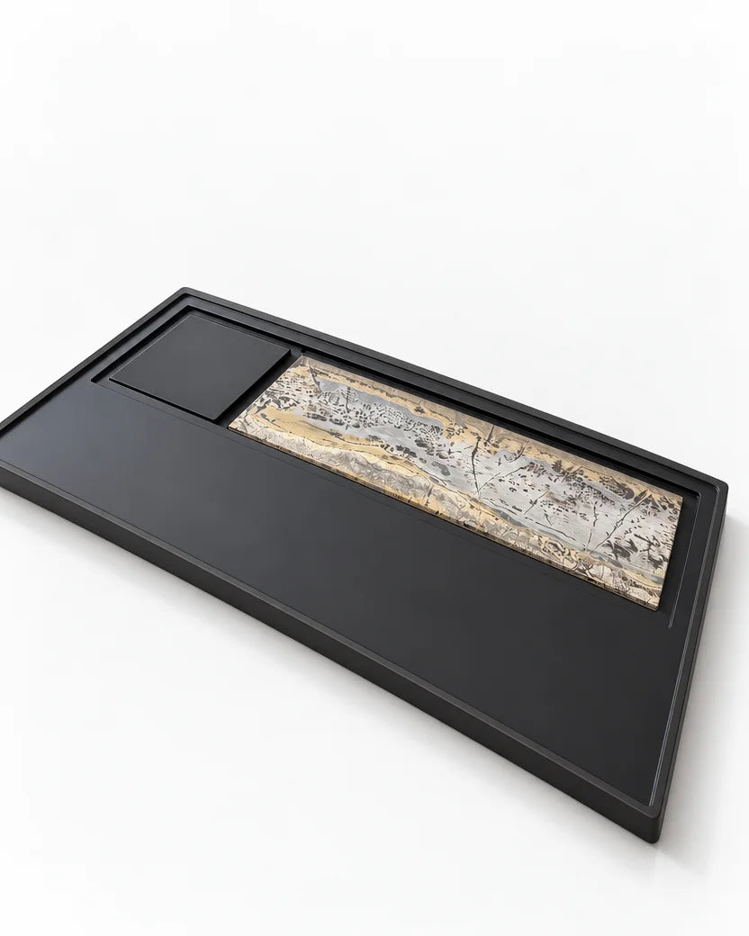 Natural Guohua Stone Gong Fu Tea Tray with Drainage