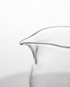 Handmade Round Borosilicate Glass Fair Cup Tea Pitcher, 240ml