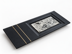 Stone Gong Fu Tea Tray with Brass Inlay