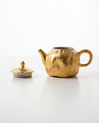 Wood-Fired Gold Glazed Ceramic Gongfu Teapot, 95ml