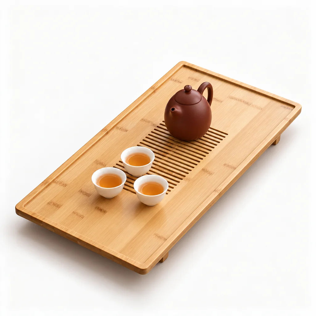 Nanzhu Bamboo Gong Fu Tea Tray with Dual Drainage System