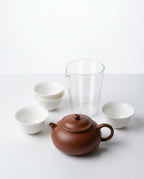 Gongfu Tea Set with Yixing Clay Teapot - 135 ml (4 Cups + Fairness Pitcher)