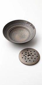 Coarse Stoneware Ceramic Tea Tray with Water Reservoir