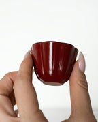 Lacquered Small Red Xindan Cup for Gongfucha, 35ml